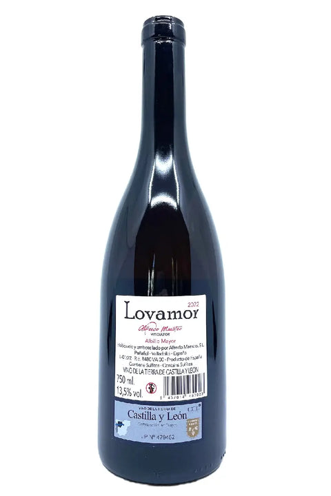 Alfredo Maestro Lovamor 2022 bakc label