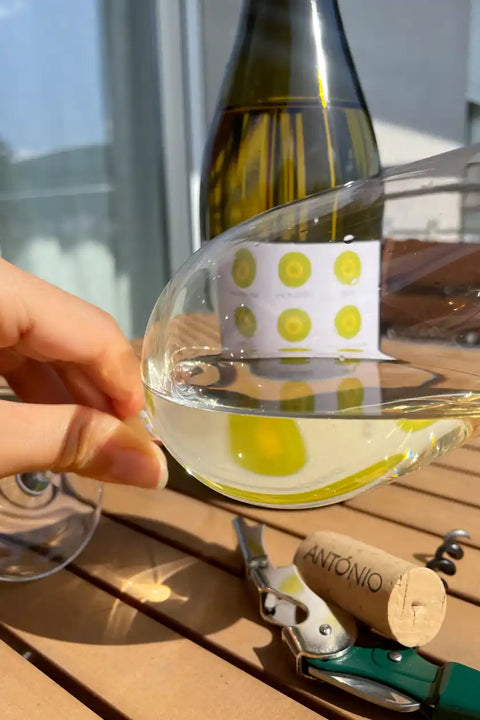 Casa de Mouraz Dao Branco 2023 bottle and glass - Natural Wine Dealers