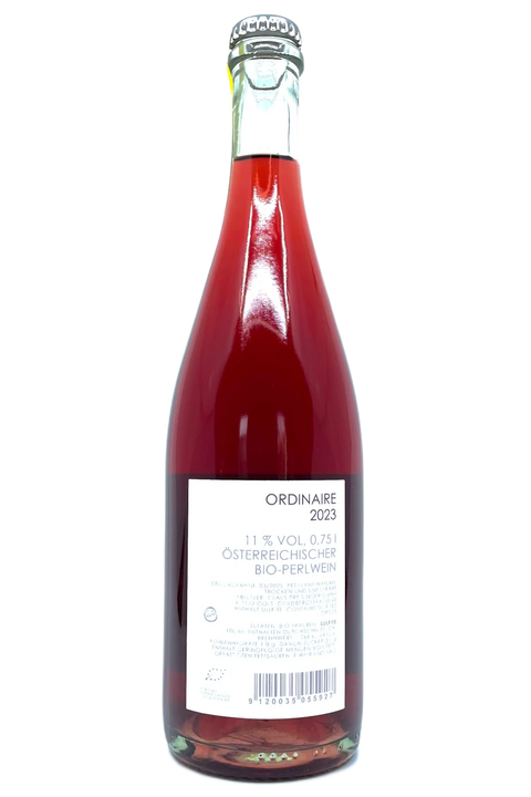 Back label of Claus Preisinger Ordinaire 2023 - Natural Wine Dealers
