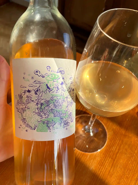 Fabien Jouves NDD Blanc 2022 bottle and glass