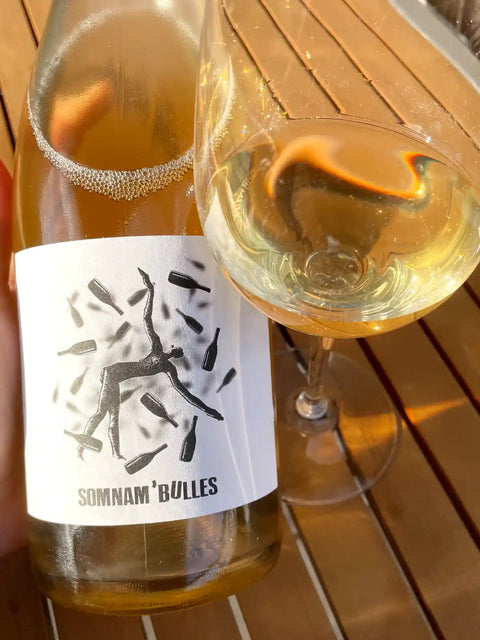 Fabien Jouves Somnam Bulles 2022 bottle and glass