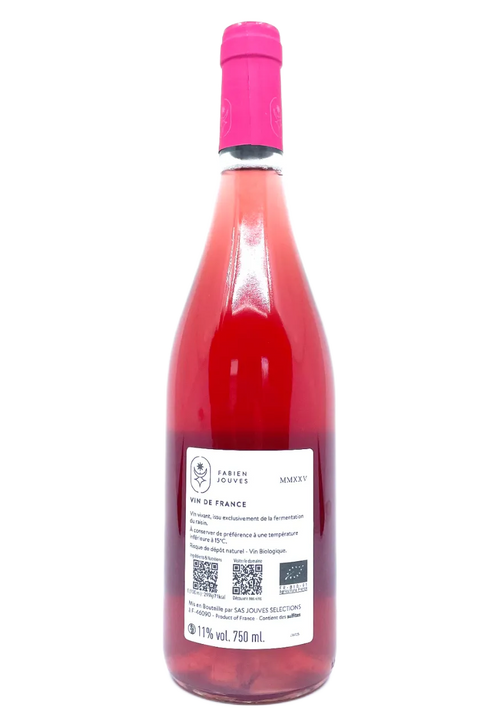 Back label of the bottle A Table of Fabien Jouves - Natural Wine Dealers