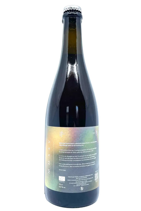 Back label of a bottle of Fabien Jouves Manseng + Kombucha - Natural Wine Dealers