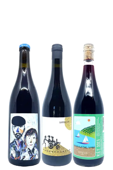 Three natural wine bottles - set package- red wines - Natural Wine Dealers