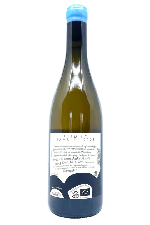 Back label of Judith Beck Furmint 2023 - Natural Wine Dealers