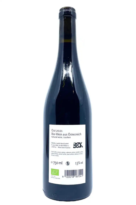 Judith Beck Out 2021 back label - Natural Wine Dealers