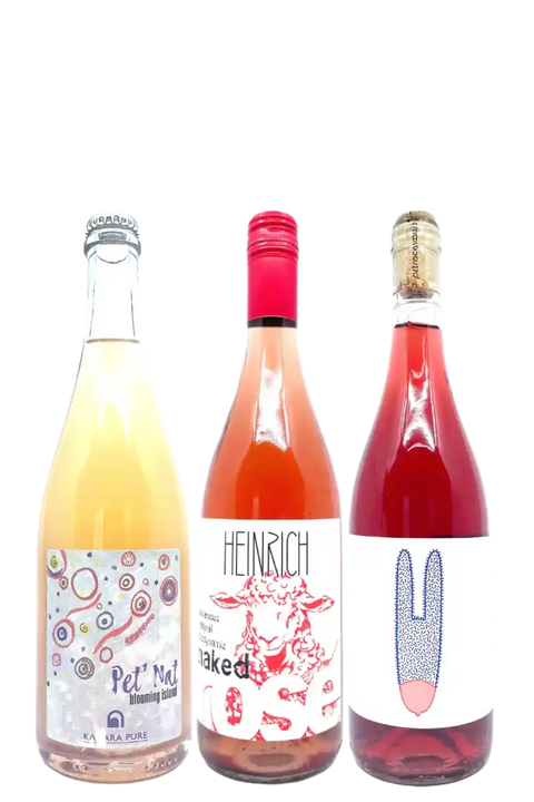 Three natural wine bottles - set package- rosé wines - Natural Wine Dealers
