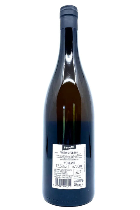 Rennersistas Waiting for Tom 2022 back label - Natural Wine Dealers