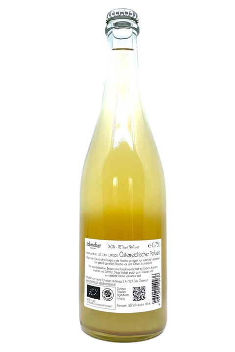 Back label of Schmelzer Dion 2023 - Natural Wine Dealers