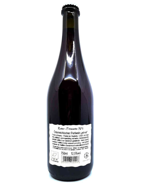 Strohmeier Roter Frizzante n2 2021 back label