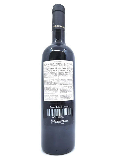 Bottle and back label of Tenute Dettori Tuderi 2016 - Natural Wine Dealers