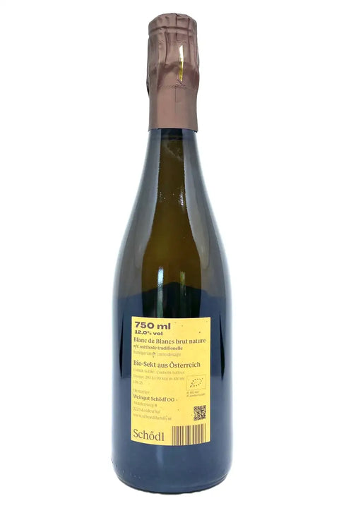 Weingut Schödl Blanc de Blancs nv back label - Natural Wine Dealers