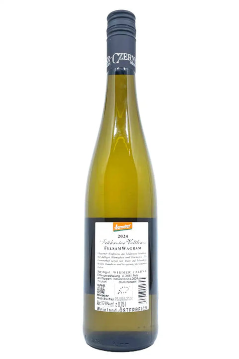 Wimmer Czerny Frühroter Veltliner Fels am Wagram 2024 back label - Natural Wine Dealers
