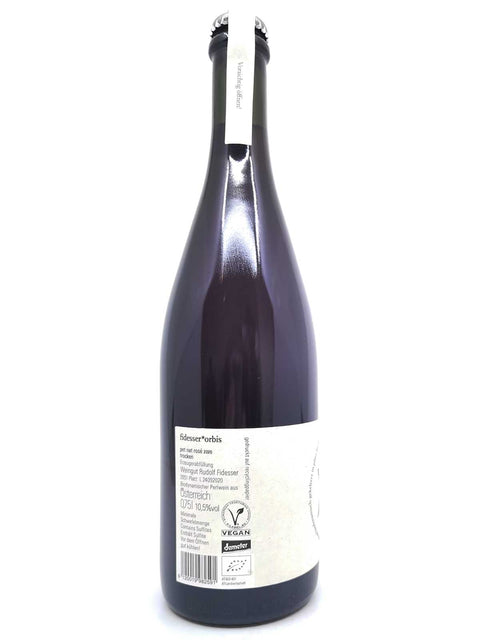 Fidesser Orbis pet Nat Rosé side label