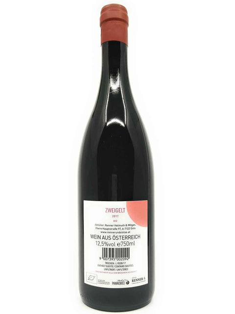 Rennersistas Zweigelt backlabel