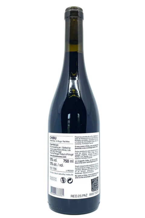 Back label of the Bottle of Casa de Mouraz Chibu 2023 - Natural Wine Dealers 