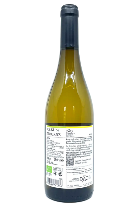 Back label of the bottle of Casa de Mouraz Dao Branco 2024 - Natural Wine Dealers 