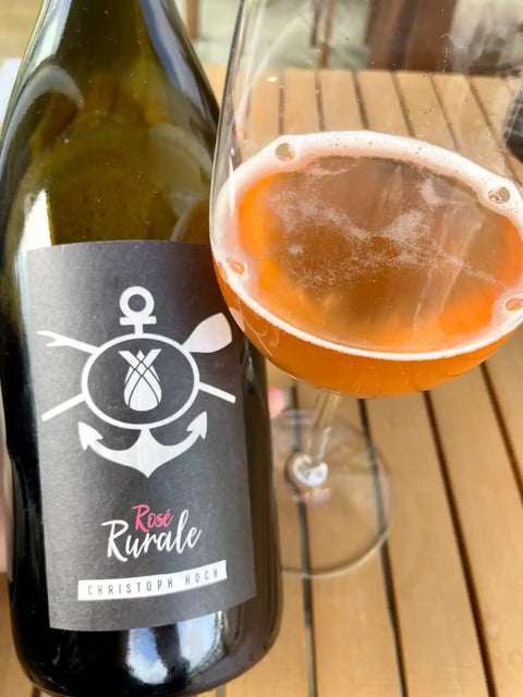 Christoph Hoch Rosé Rurale 21.20 bottle and glass