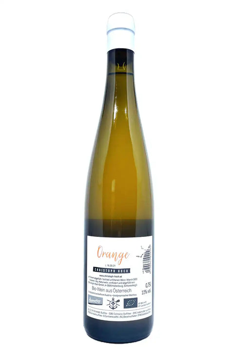 Back label of Christoph Hoch Orange 19.20.21 - Natural Wine Dealers