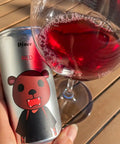 Djuce Core Chilled Red Wine can and glass