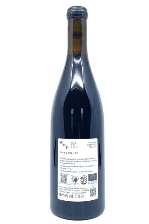 Back label of the bottle of Fabien Jouves Autochtones 2024 - Natural Wine Dealers