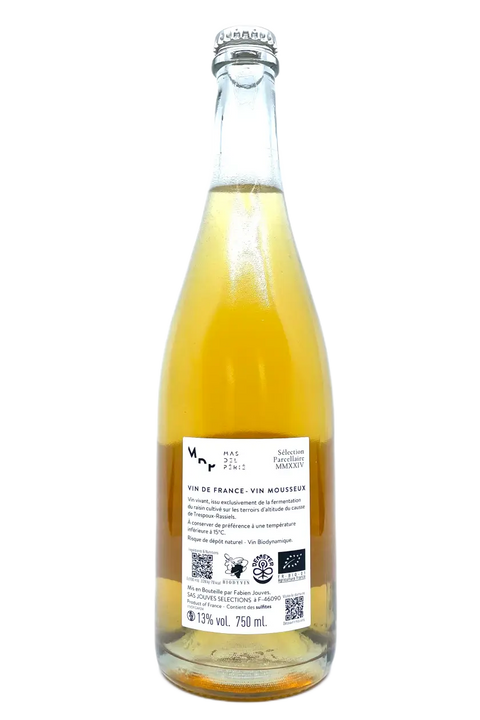 Back label of a the bottle of Capsule by Fabien Jouves - Natural Wine Dealers