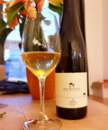 Hager Matthias Riesling Kristallin 2018 with glass