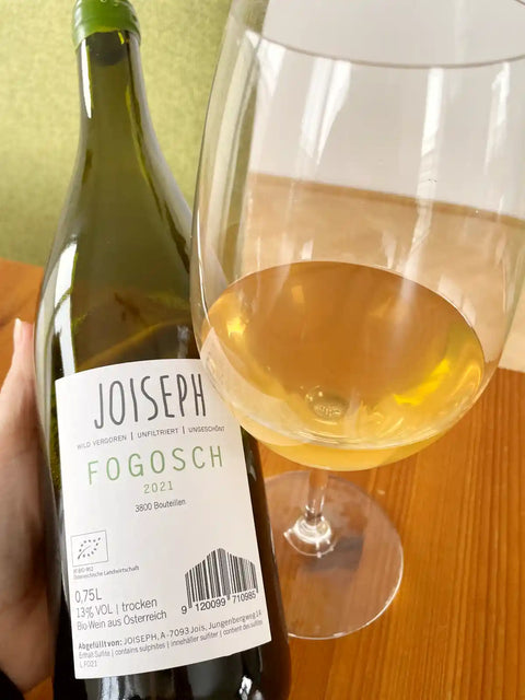 Joiseph Fogosh 2021 bottle and glass