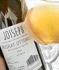 Joiseph Muskat Ottonel 2021 bottle with glass