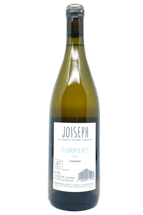 Back label of bottle of Joiseph Furmint - Natural Wine Dealers
