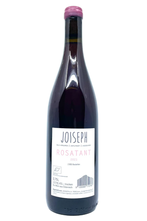 Back label of the bottle of Joiseph Rosatant - Natural Wine Dealers