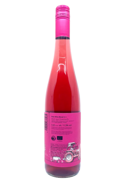 Back label of the bottle of Michael Gindl Michis Farm Rosé 2025 - Natural Wine Dealers