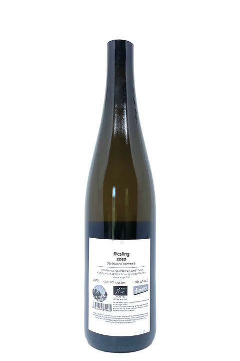 Back label of Riesling Sodalis from Michael Gindl - Natural Wine Dealers