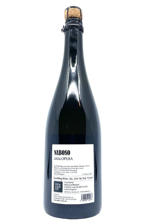 Back label of Naboso Opera 2024 bottle - Natural Wine Dealers
