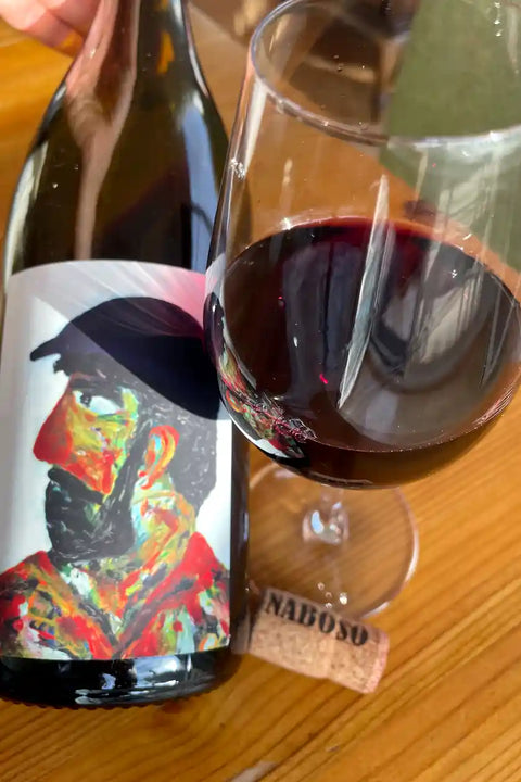 Bottle and glass of Naboso Zore 2024 - Natural Wine Dealers