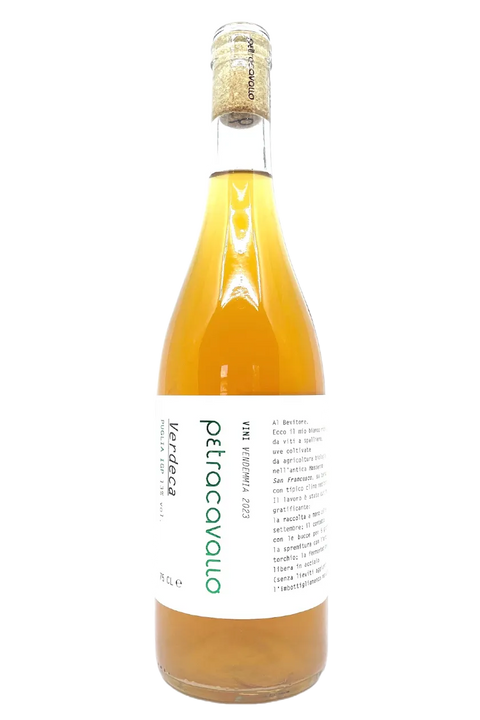 Bottle of Petracavallo Bianco d'Alessano 2023- Natural Wine Dealers