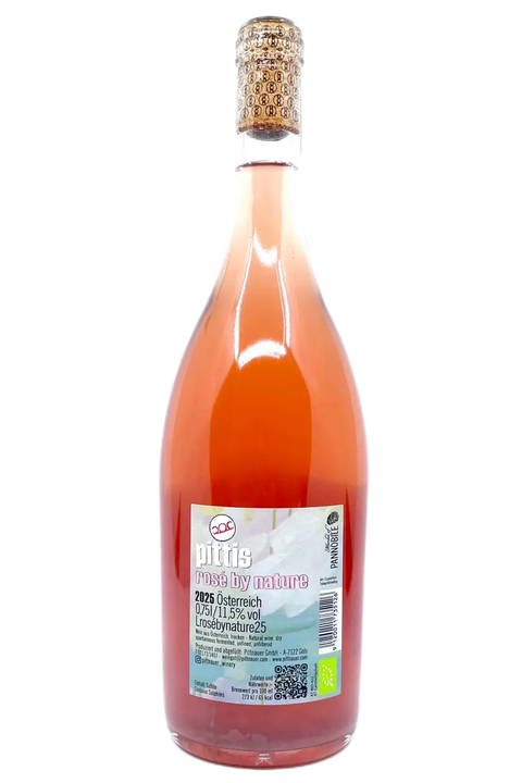 Back label of the bottle of Pittnauer Rosé by Nature 2025 - Natural Wine Dealers