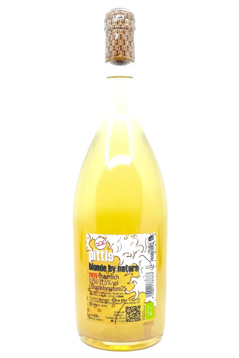Back label of the bottle of Pittanuer Blond by Nature 2025 - Natural Wine Dealers