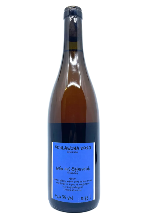 Back label of bottle of Projekt Wildtyp Schlawina - Natural Wine Dealers