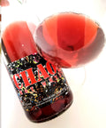 Quantum Winery Chaos Rot 2021 with glass