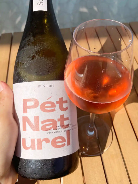 Schödl Pét Naturel Rosé bottle and glass